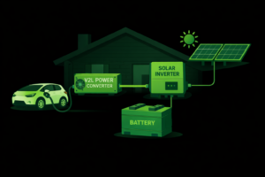 Read more about the article Bil til hus med V2L: Brug din elbil som strøm til hjemmet (og spar i de dyre timer)