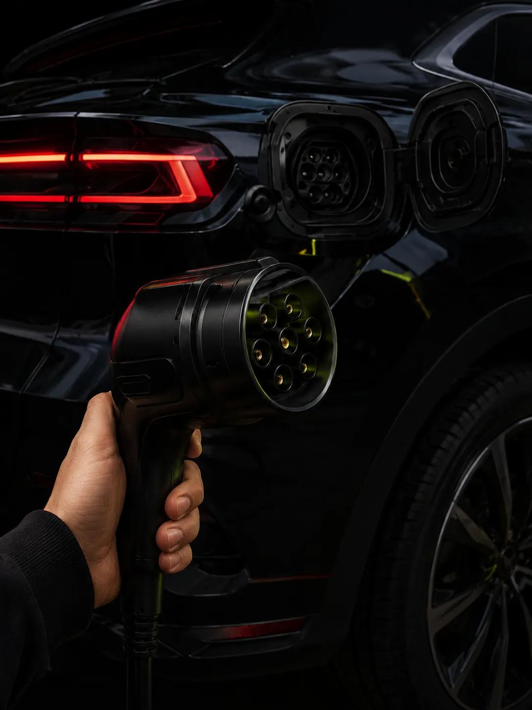 V2LPower Typ 2-kontakt ansluts till elbilen