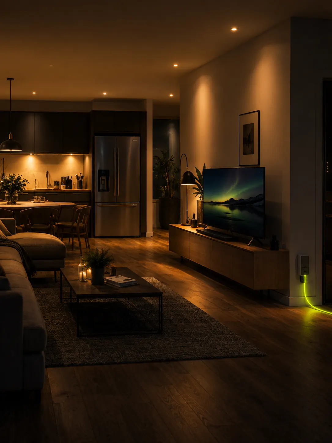 Dom jest zasilany energią pochodzącą z samochodu elektrycznego.