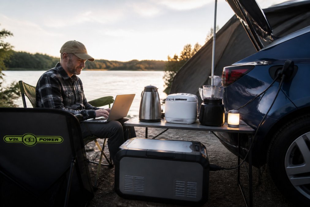 Preberite več o članku Sådan fungerer V2L med campingudstyr
