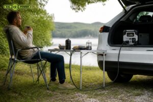 Read more about the article Strøm fra elbil til camping: Sådan gør du det